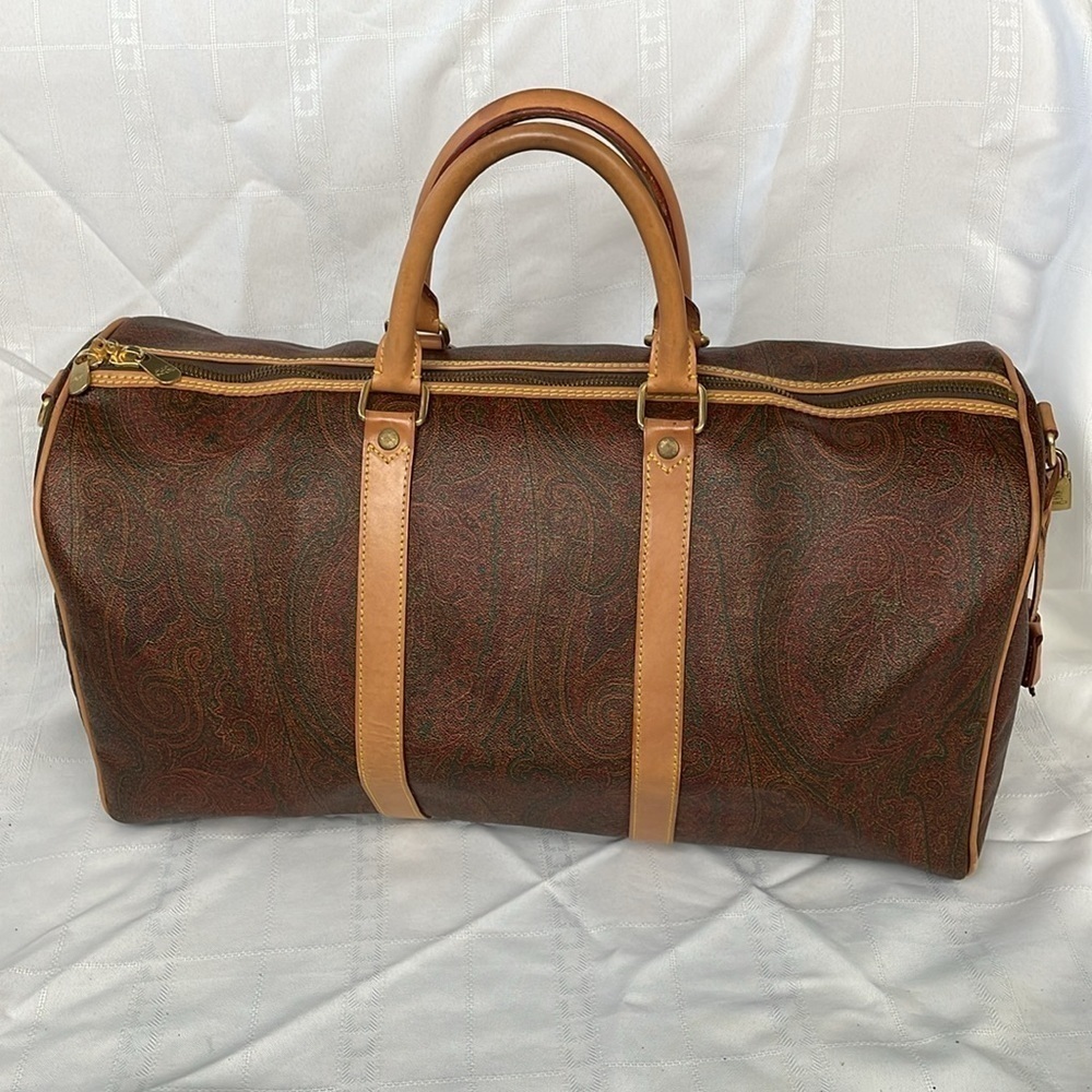 Etro Paisley Large Travel Duffel Duffle Bag Carryon View 2